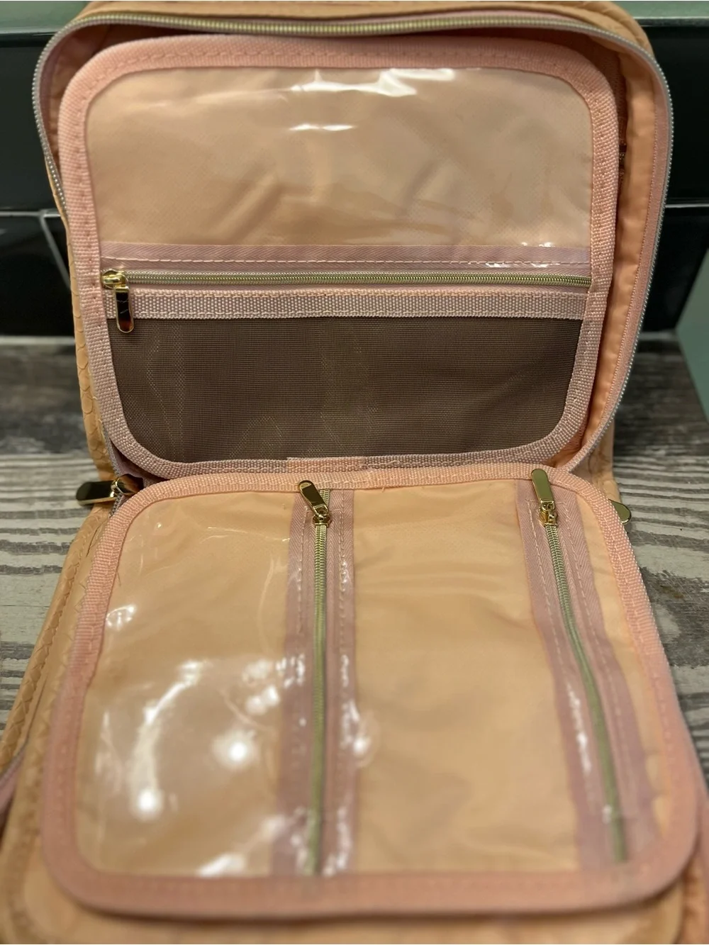 Marcy McKenna Blush Textured Zip Travel Organizer - Unknown Brand